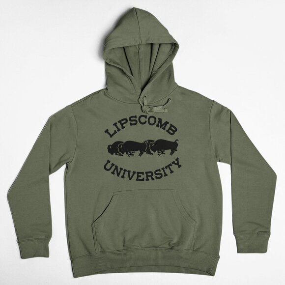 NEW Lipscomb Bisons Retro Arch Pullover Fleece Hoodie MILITARY ARMY GREEN